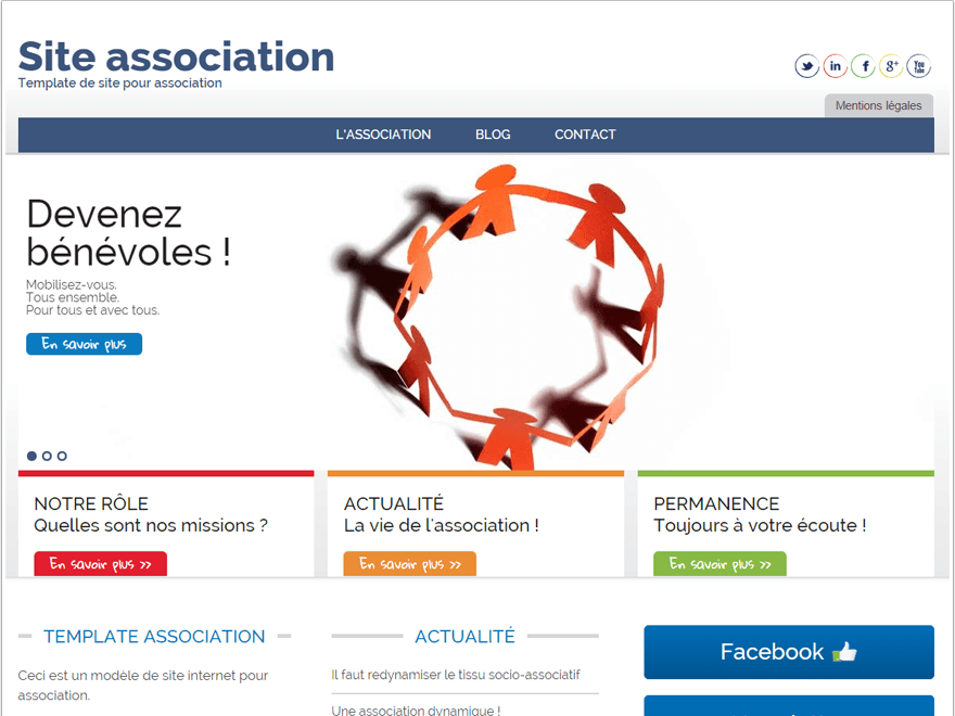 Template Site association  Modèle de site associatif  Créer Son Site