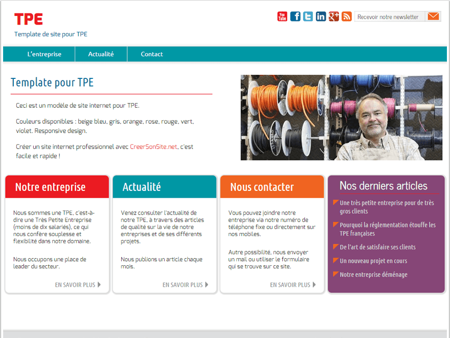 Template TPE - Modèle de site pour entreprise | Créer Son Site